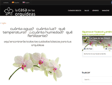 Tablet Screenshot of lacasadelasorquideas.com